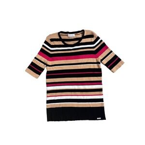 Calvin Klein Knit Sweater Shirt Women's Stripe‎